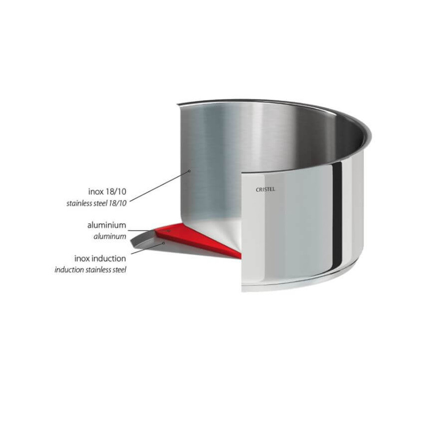 Casserole inox amovible Mutine 20 cm - Cristel