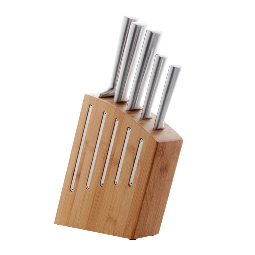 Bloc 5 couteaux inox Kimono bambou - Jean Dubost