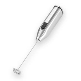 Mousseur à lait électrique en inox gris
