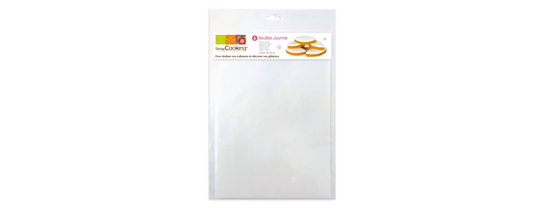 6 feuilles en papier azyme A4 - Scrapcooking