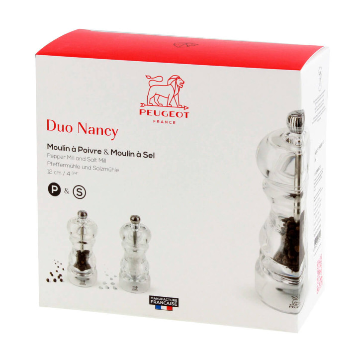 Coffret duo moulins Nancy sel et poivre 12cm - Peugeot