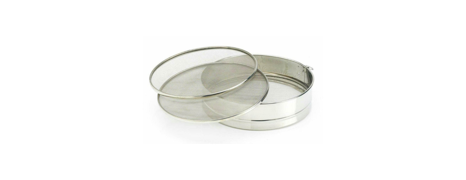 Tamis en inox avec 3 grilles 20 cm - Patisse