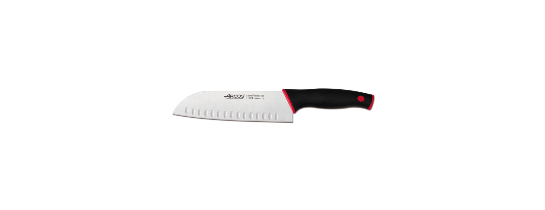 Couteau Santoku alvéolé 18 cm  Duo - Arcos