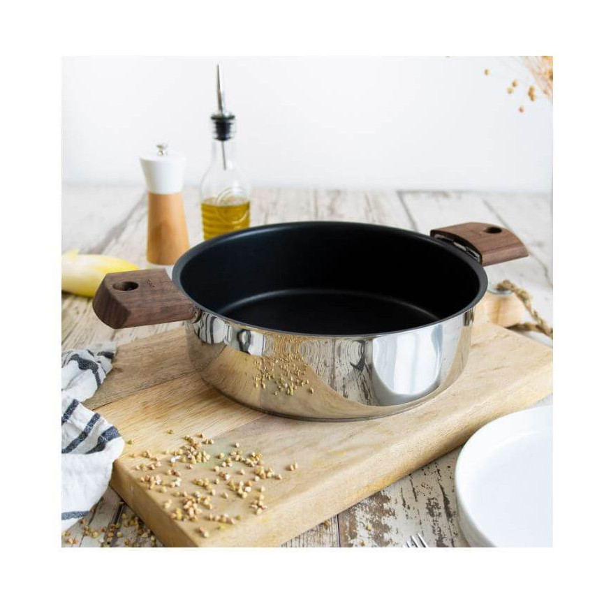 Sauteuse amovible revétue Mutine 28 cm  - Cristel