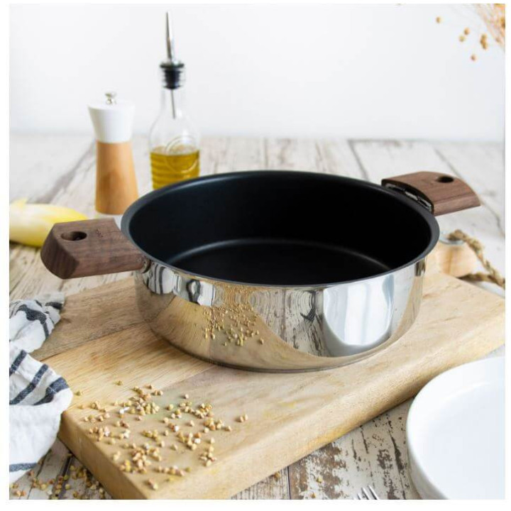 Sauteuse amovible revétue Mutine 28 cm  - Cristel