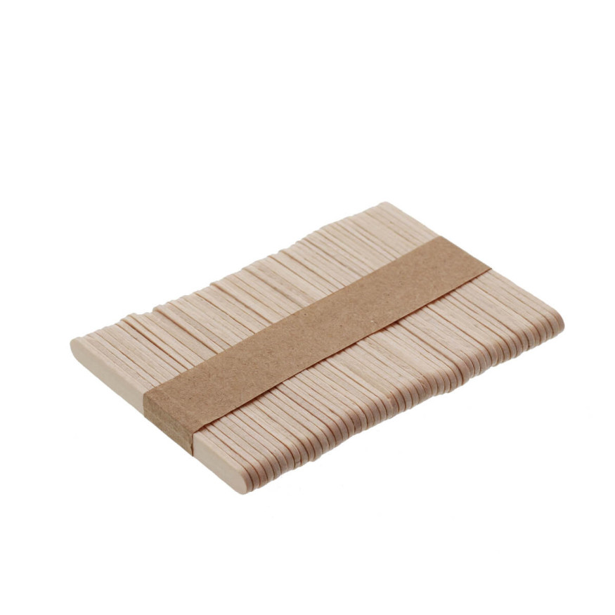 100 petits bâtonnets en bois pour glaces esquimaux 7cm - Sil