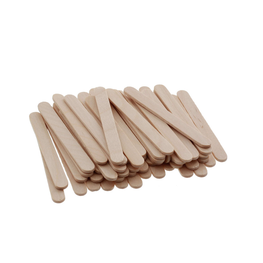 100 petits bâtonnets en bois pour glaces esquimaux 7cm - Sil