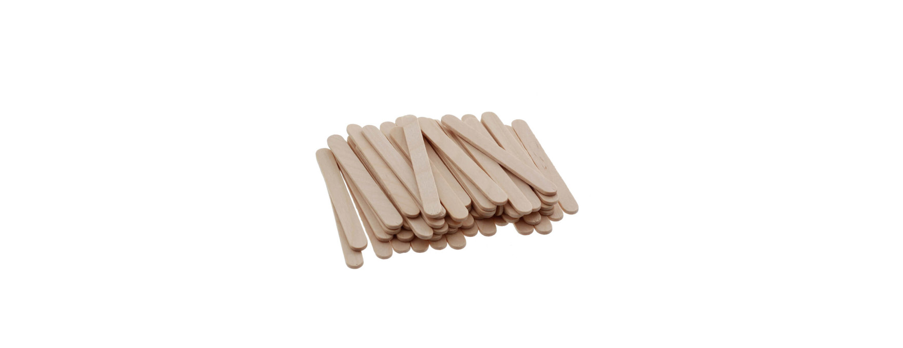 100 petits bâtonnets en bois pour glaces esquimaux 7cm - Sil