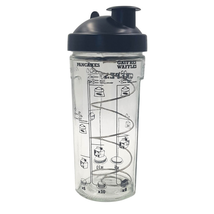 Shaker en verre Miam : pour crêpes, gaufres et pancakes 600