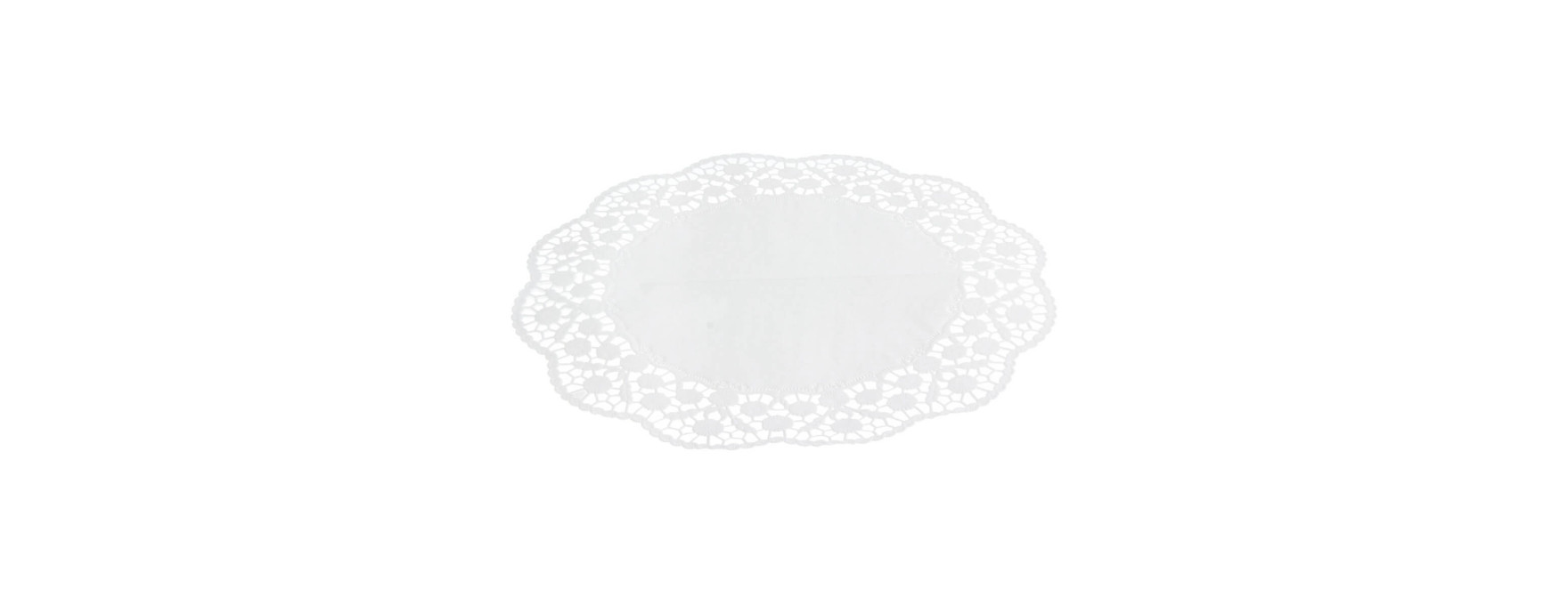 12 dentelles rondes blanches 36 cm - Papstar
