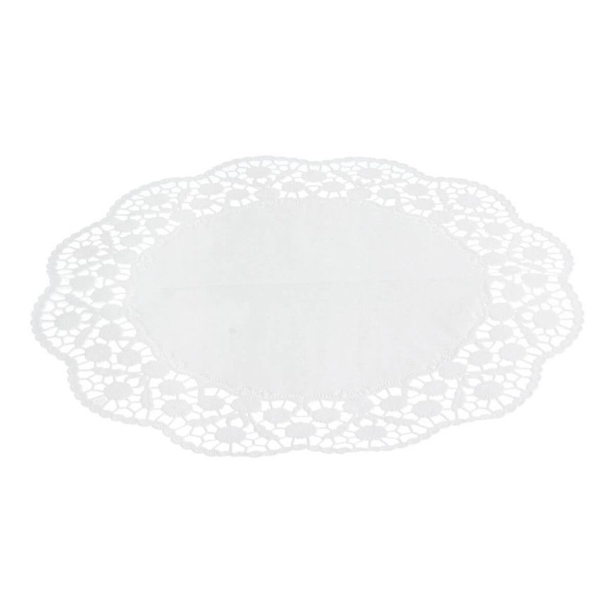 12 dentelles rondes blanches 36 cm - Papstar