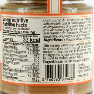 Tahin 180gr - Terre Exotique