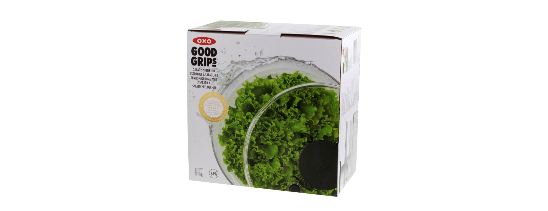 Essoreuse à salade transparente Push 27 cm - Oxo