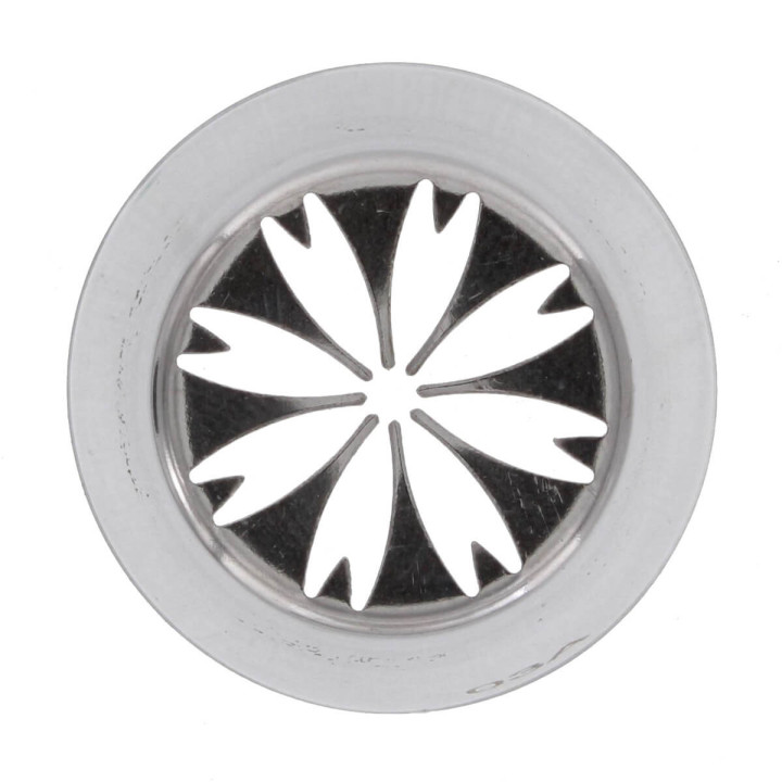 Douille en inox : russe fleur tiaré 20 mm - Zodio