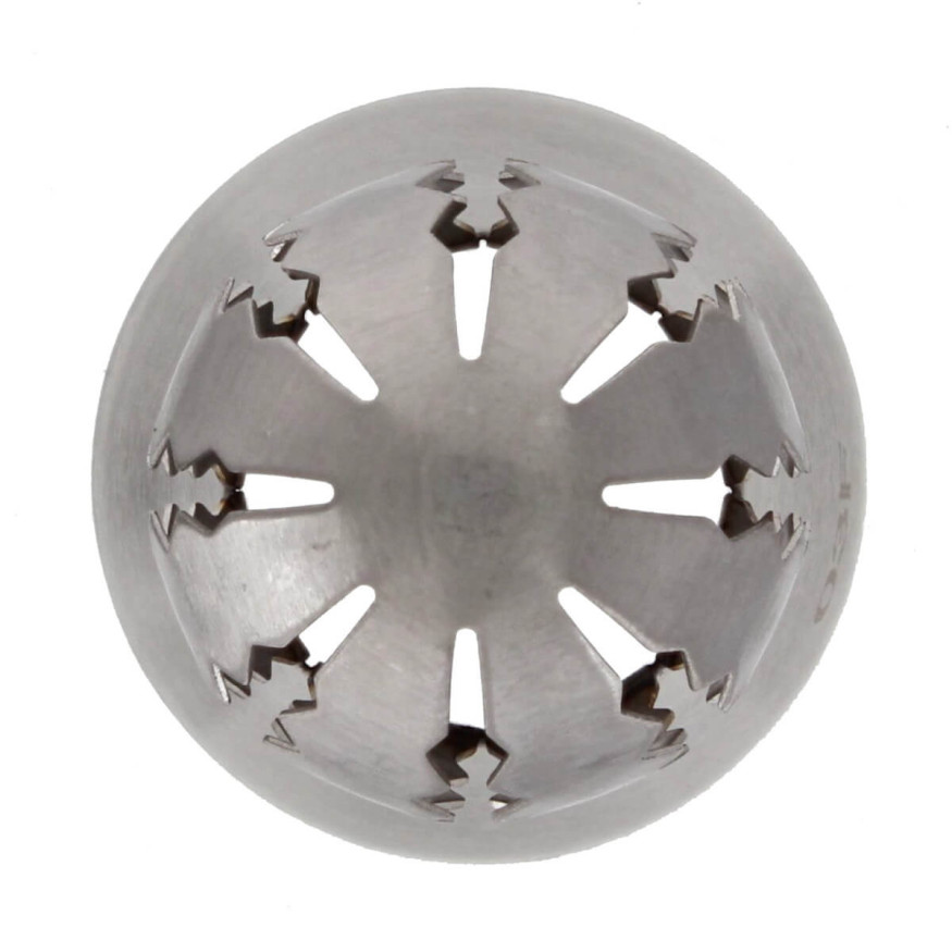 Douille en inox : sphère ondulée