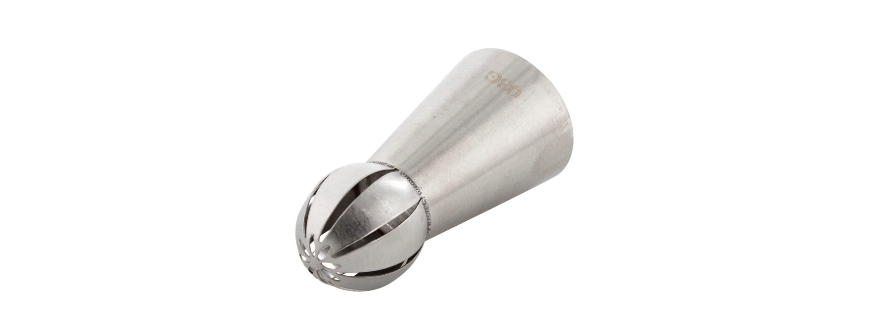 Douille en inox : sphère fine double motif
