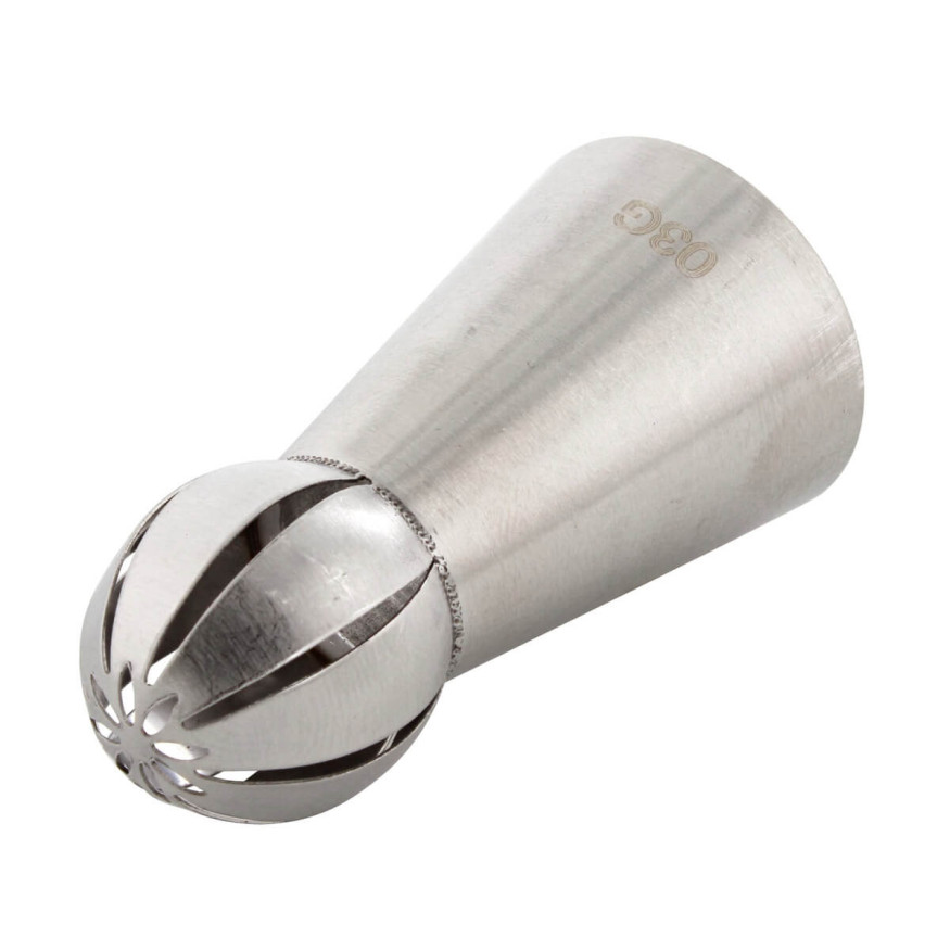 Douille en inox : sphère fine double motif