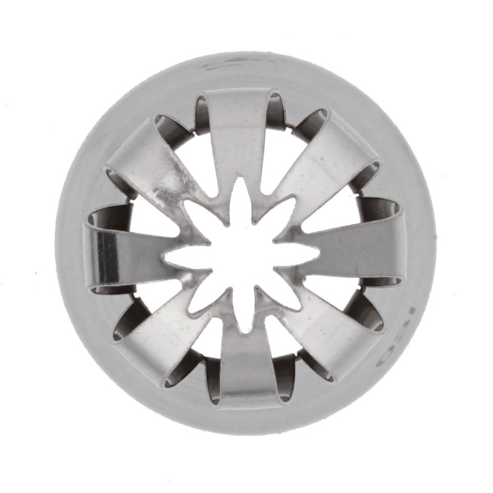 Douille en inox : sphère large double motif