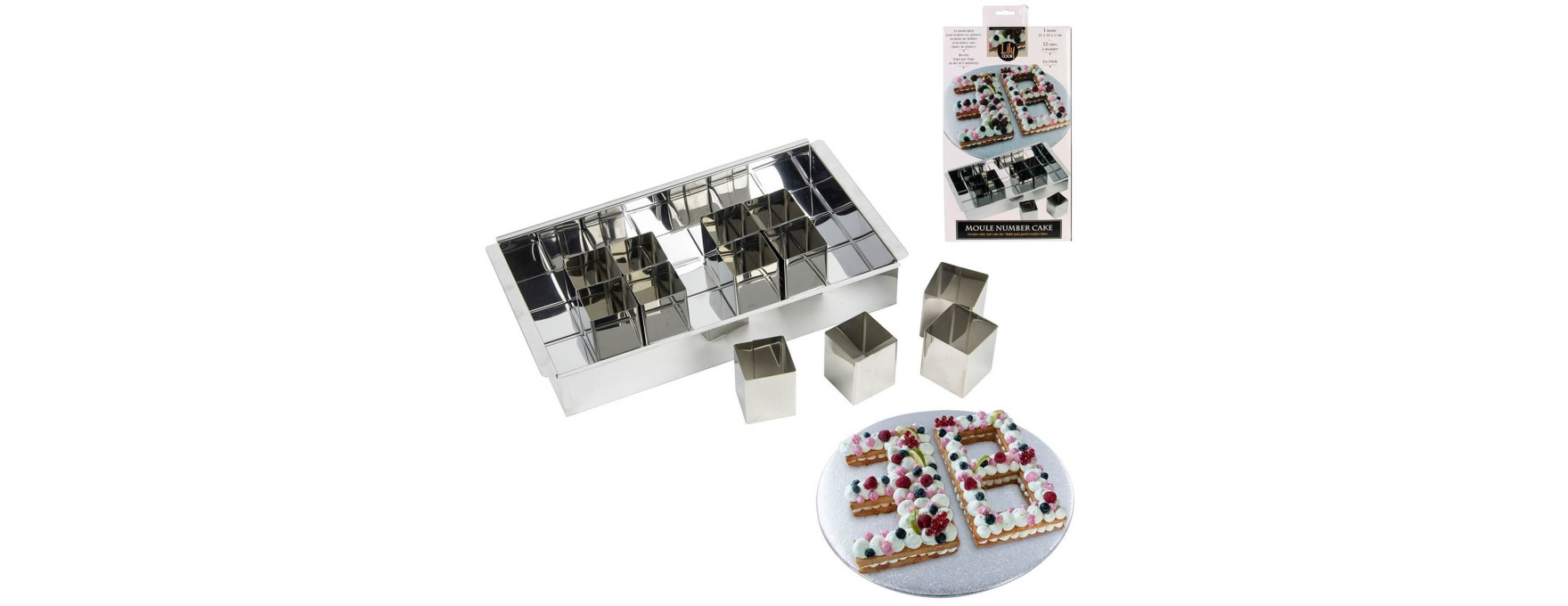 Moule en inox pour number cake et letter cake