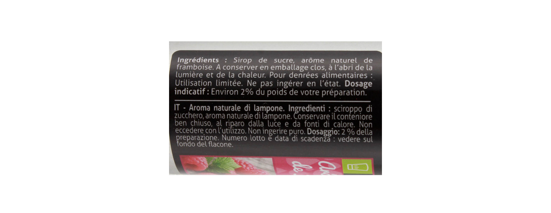 Arôme alimentaire naturel de framboise 50 ml - Patisdecor