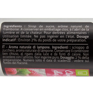 Arôme alimentaire naturel de framboise 50 ml - Patisdecor