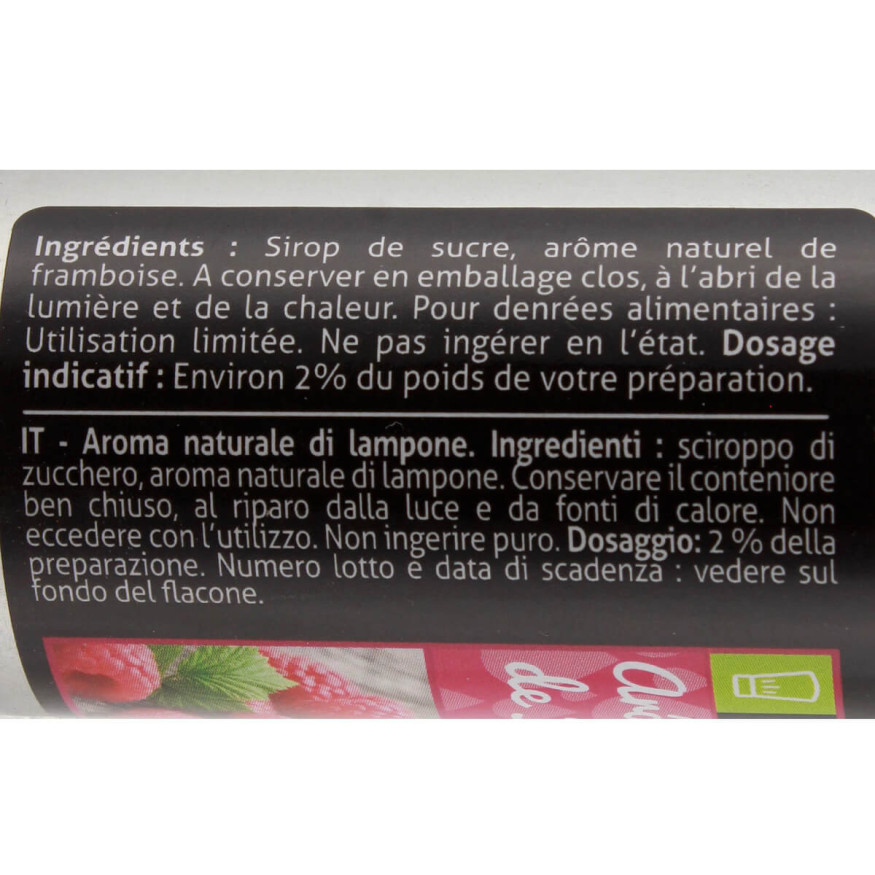 Arôme alimentaire naturel de framboise 50 ml - Patisdecor