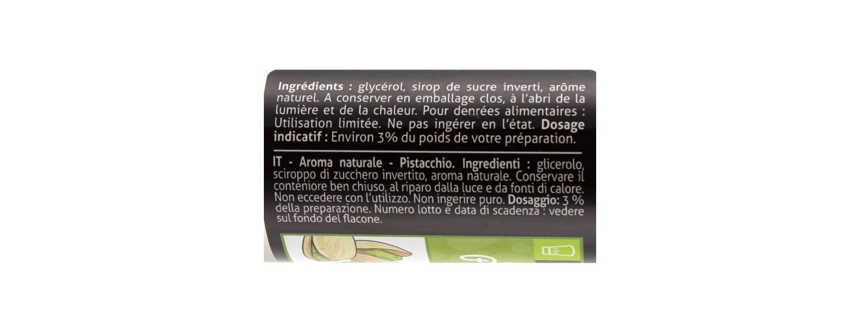 Arôme alimentaire naturel de pistache 50 ml - Patisdecor