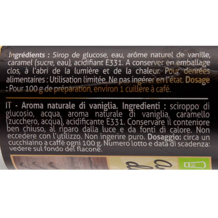 Arôme alimentaire naturel de vanille 50 ml - Patisdecor