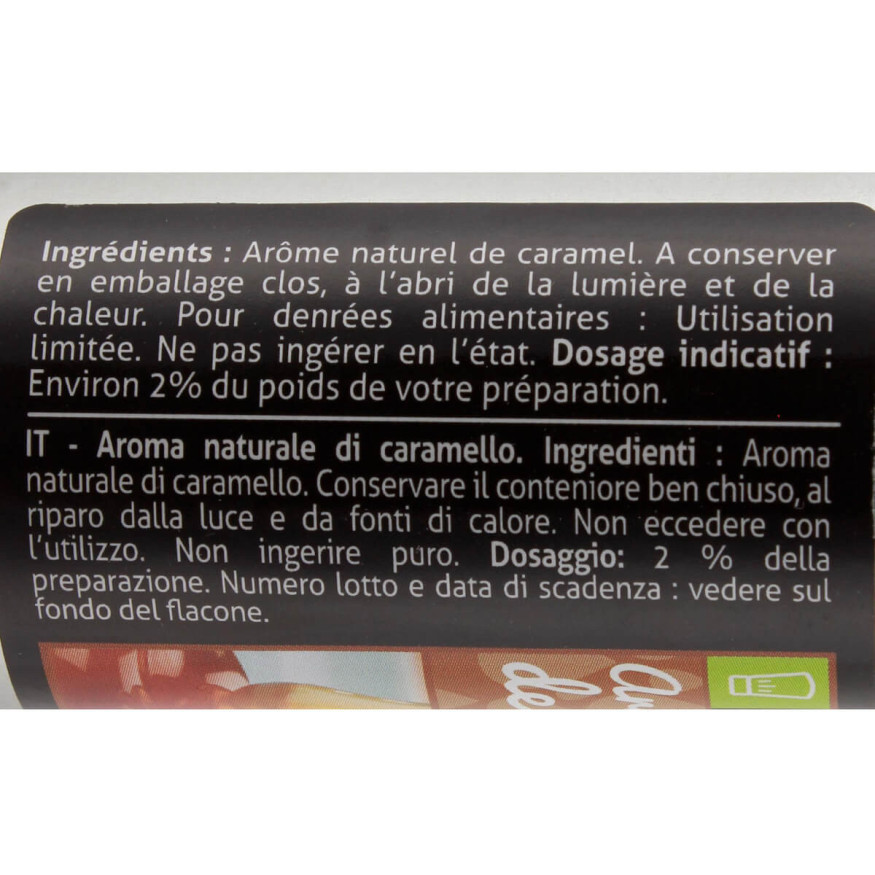 Arôme alimentaire naturel de caramel 50 ml - Patisdecor