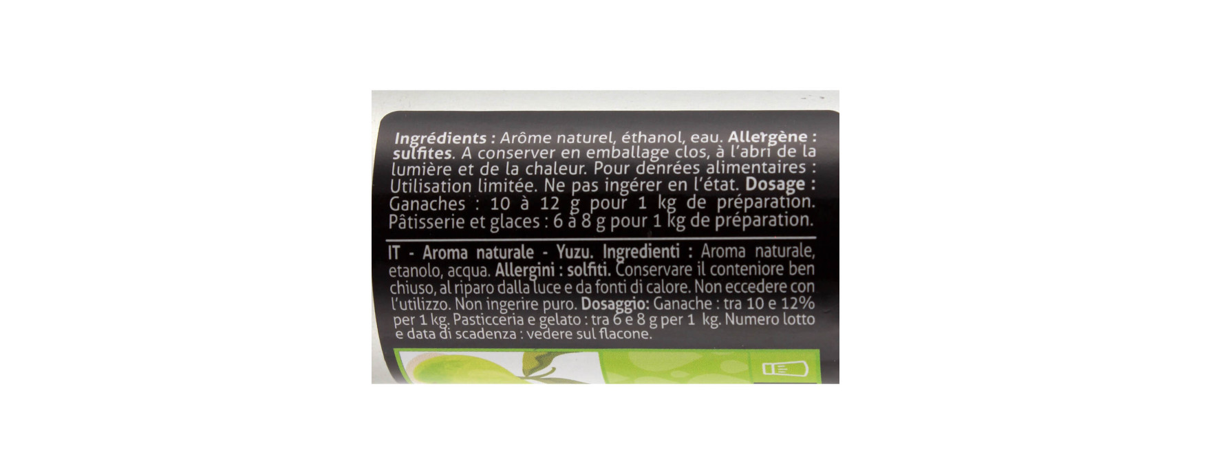 Arôme alimentaire naturel de yuzu 50 ml - Patisdecor