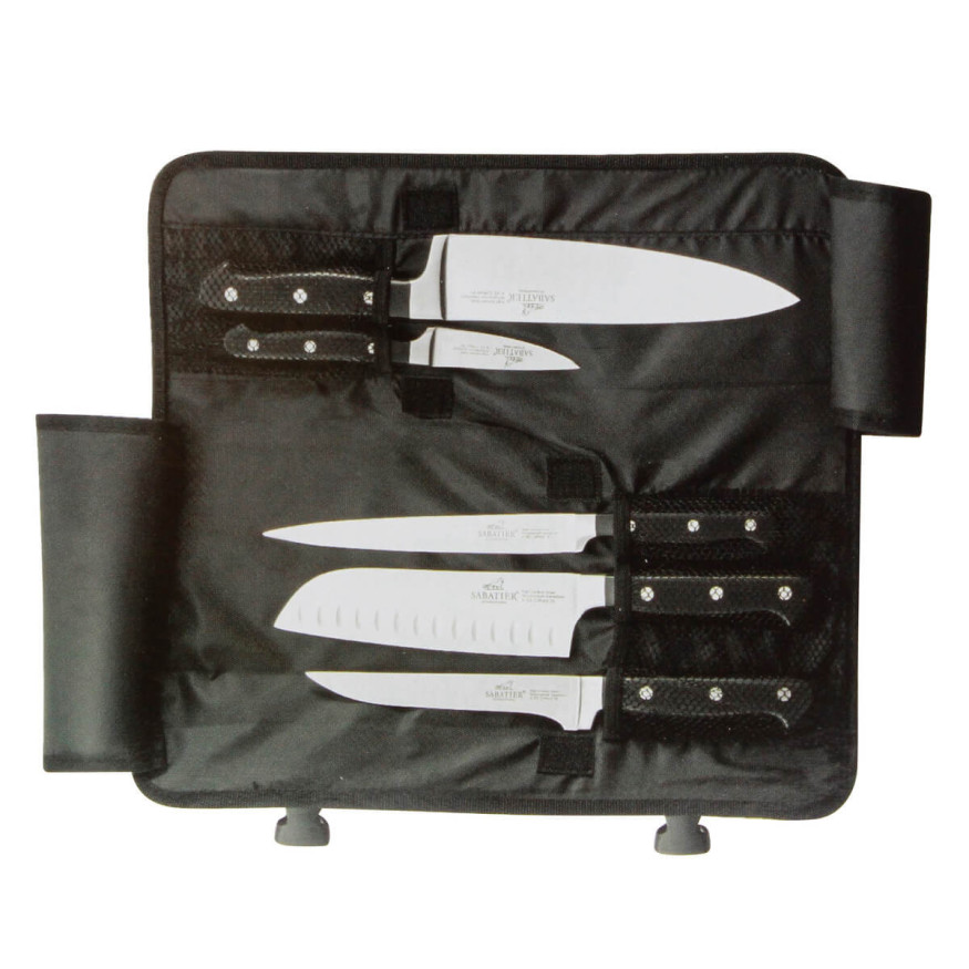 Mallette rangement couteaux noire vide 5 emplacements - Saba