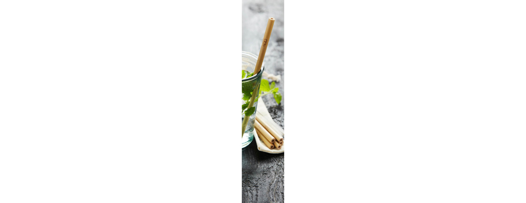 Set de 6 pailles en bambou + brosse - Point Virgule
