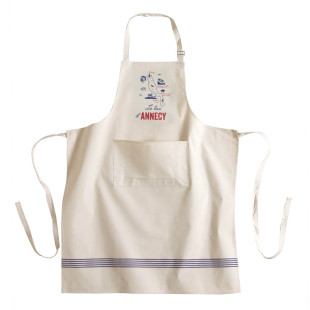 Tablier le lac d´Annecy 100% coton - Tissage de L´Ouest