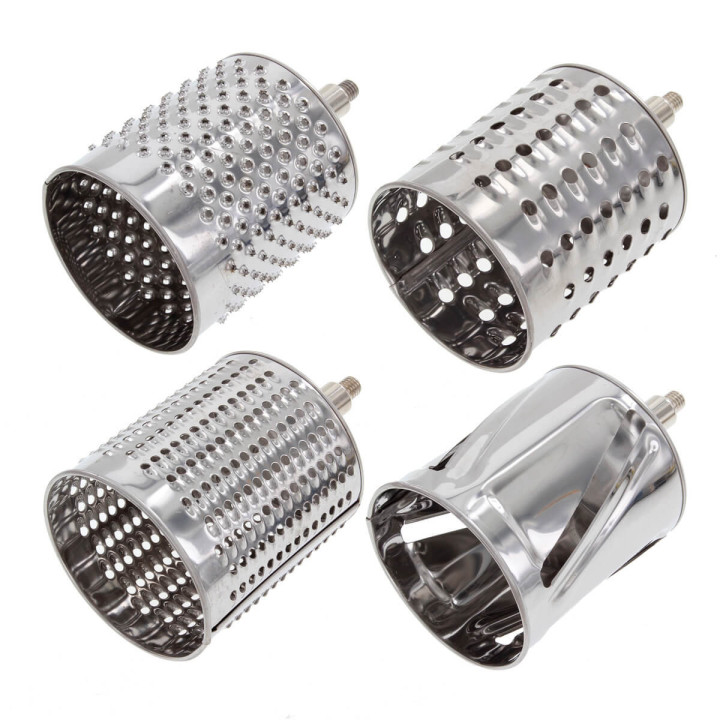 Rape inox 4 tambours fixation ventouse - La Bonne Graine