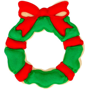 Emporte-pièce en inox de Noël : couronne de Noël 7.5 cm - Bi