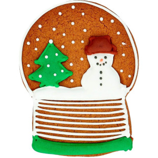 Emporte-pièce en inox de Noël : boule à neige Noël 8 cm