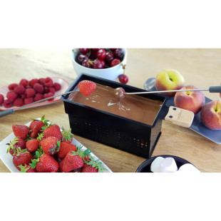 Coffret cadeau fondue fromage. fondue au chocolat et raclett