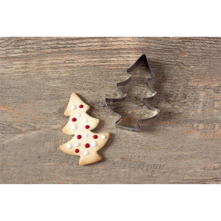 Emporte-pièce en inox de Noël : sapin de Noël 8 cm - Alice Délice
