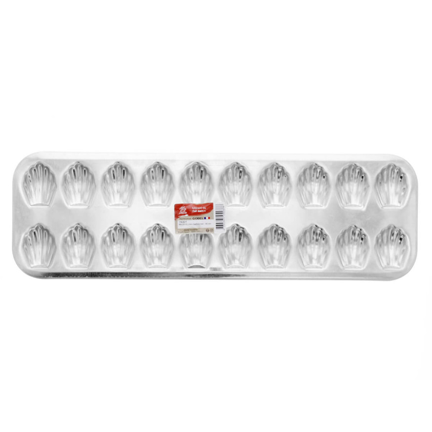 Moule 20 mini madeleines en fer blanc 40 cm - Alice Délice