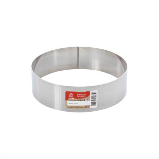 Cercle à mousse et entremets en inox 4 parts 16 cm hauteur 4,5 cm