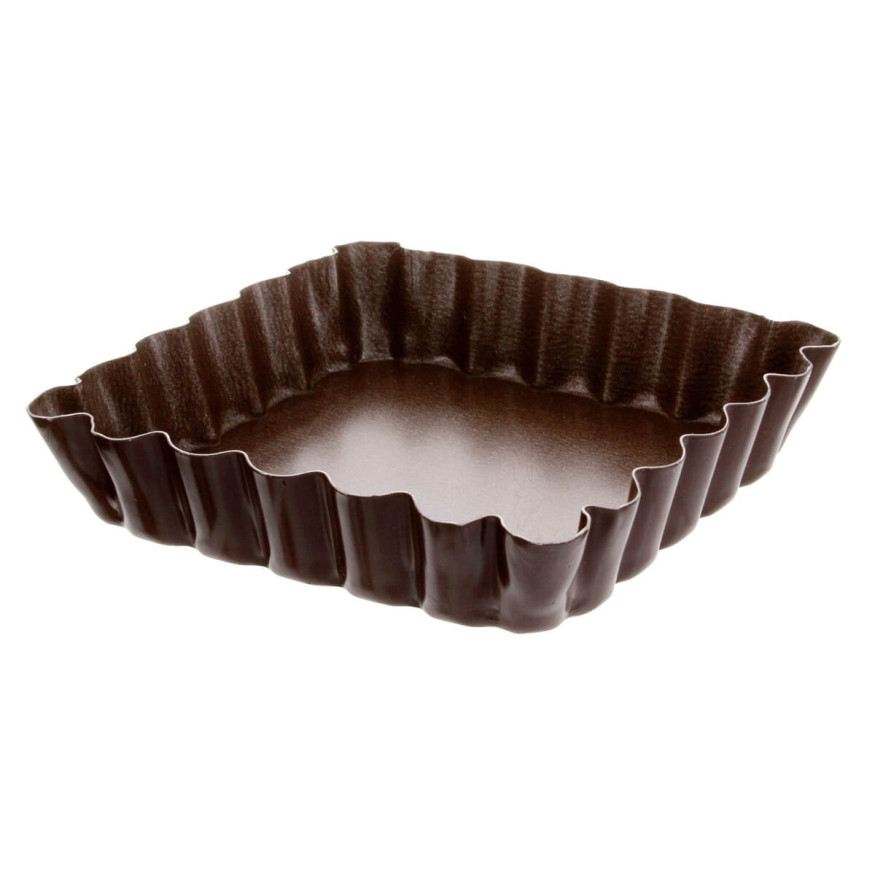 Moule à tartelette carré en métal anti adhérent 10 cm - Alic