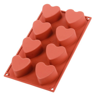 Moule en silicone 8 coeurs - Alice Délice