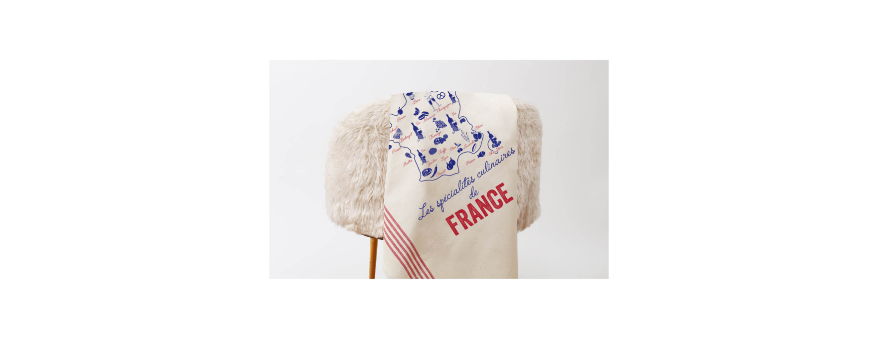 Torchon Spécialités culinaires de France - Tissage de l´oues