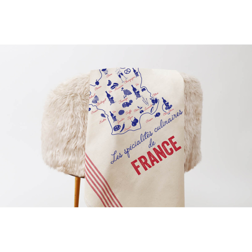 Torchon Spécialités culinaires de France - Tissage de l´oues