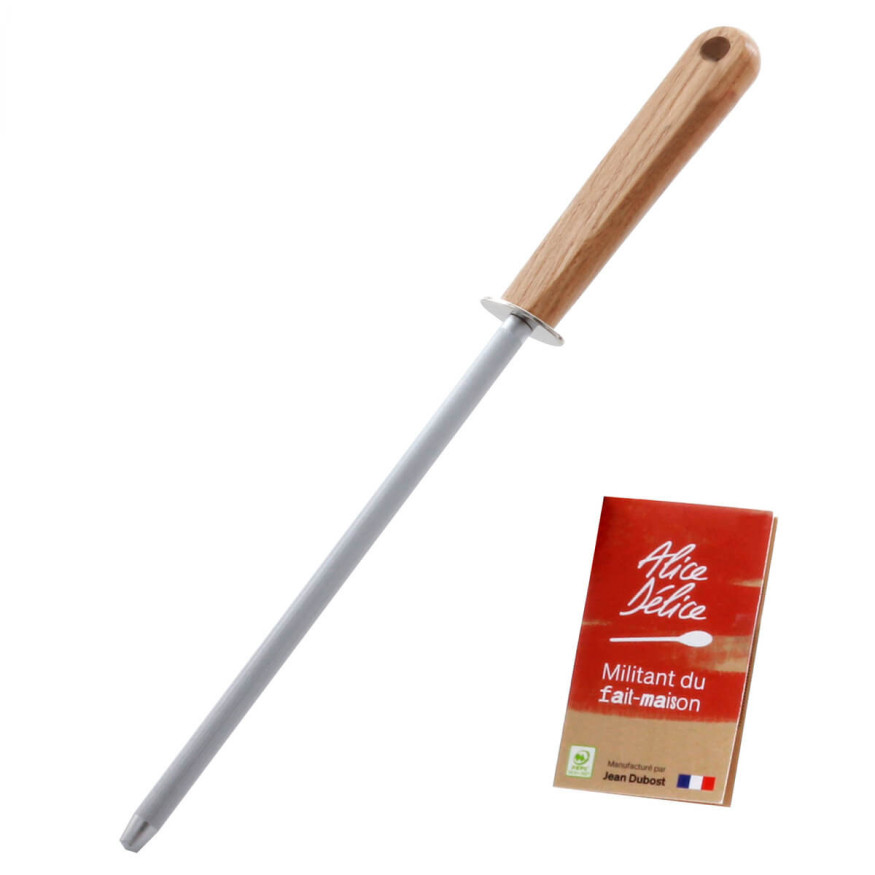 Fusil d´aiguisage 20 cm manche bois chéne PEFC - Alice Délic