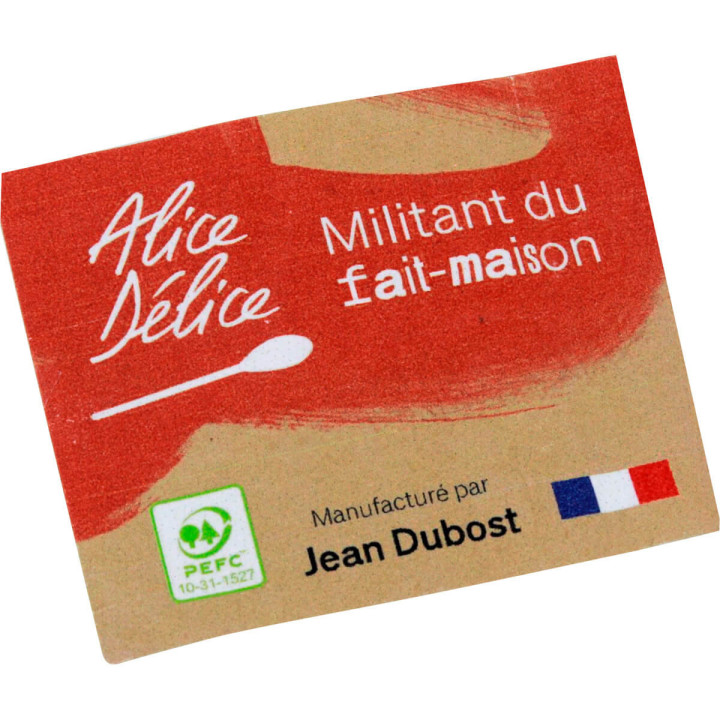 Eplucheur manche chêne PEFC 2 tranchants lame lisse - Alice 