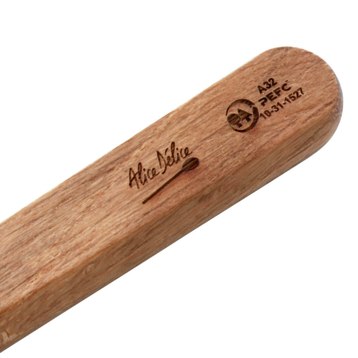 Couteau lame crantée manche chêne PEFC - Alice Délice