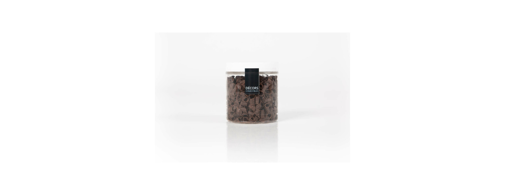 Décor en chocolat : petits copeaux en chocolat noir 80 gr - Alice Délice
