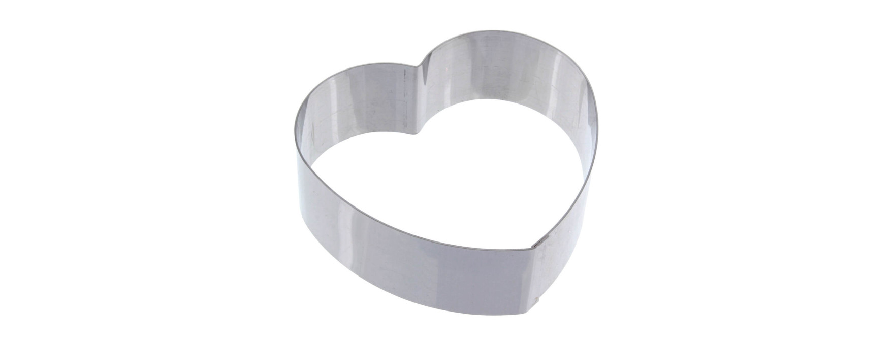 Coeur à pâtisserie individuel en inox 8,5 cm hauteur 3 cm -
