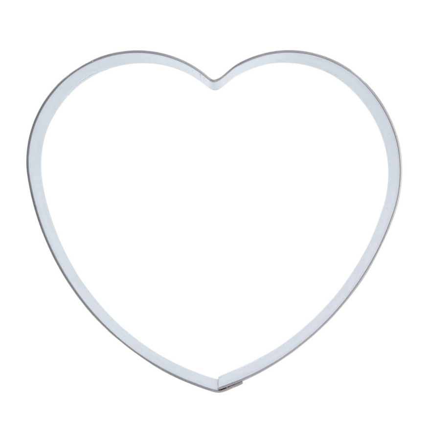 Coeur à pâtisserie individuel en inox 8,5 cm hauteur 3 cm - 